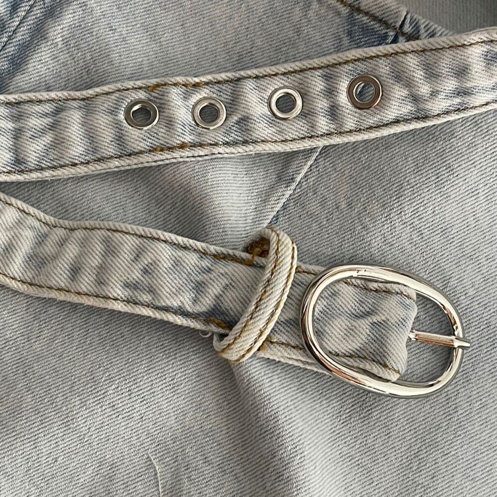 Weworewhat Women's Cut Out Denim Mini Skirt - Picture 11 of 12